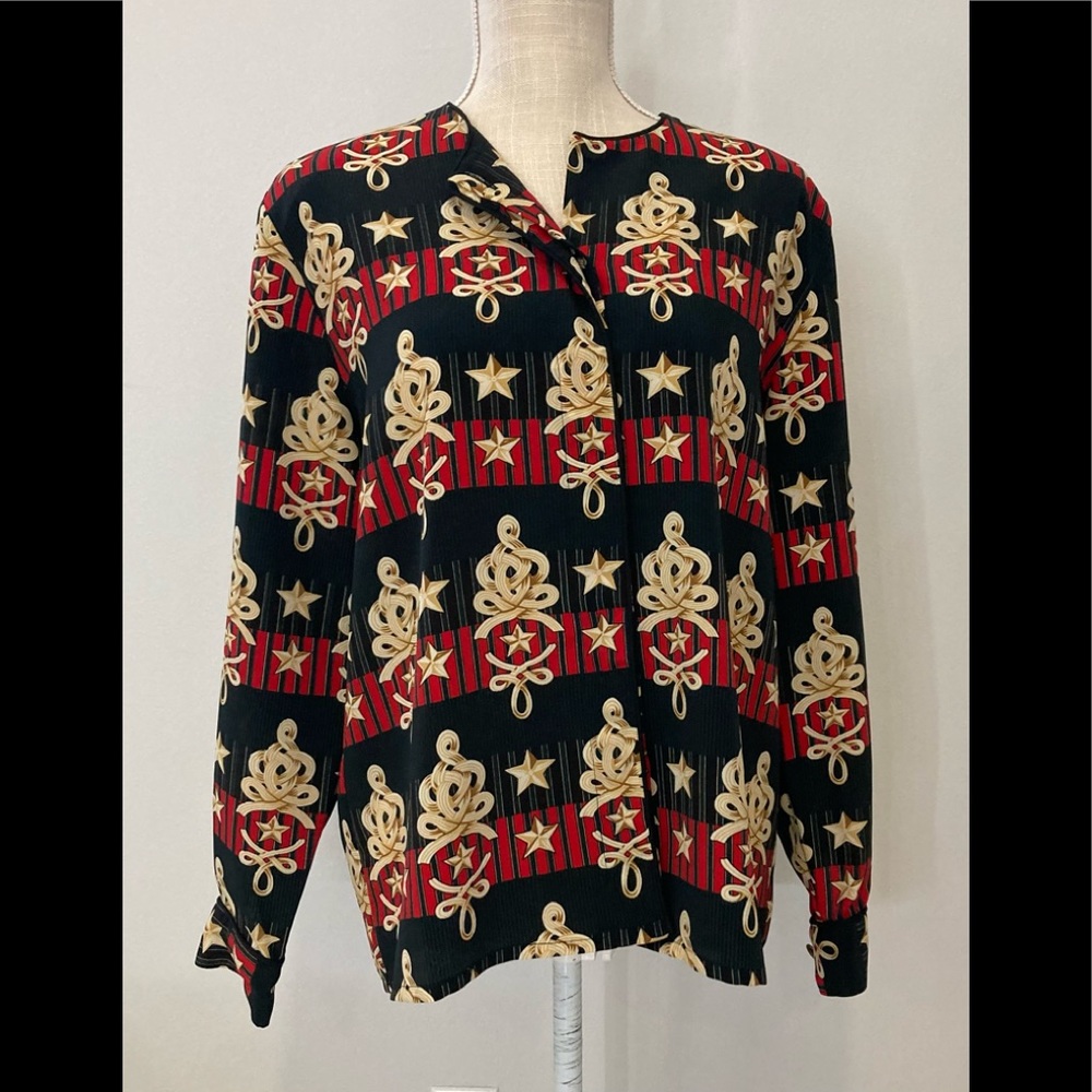 Bora Bora - Womens Longsleeve Button Down Blouse - Size L - EUC